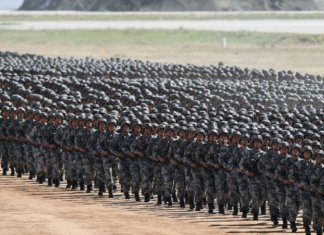 O governo chinês envia cerca de 60.000 soldados para plantar árvores