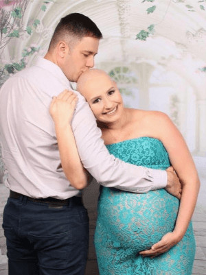 Bia e Marido no processo de tratamento - Com câncer  no começo da gravidez, mãe decidiu nao interromper a gravidez e salvou a si e a filha