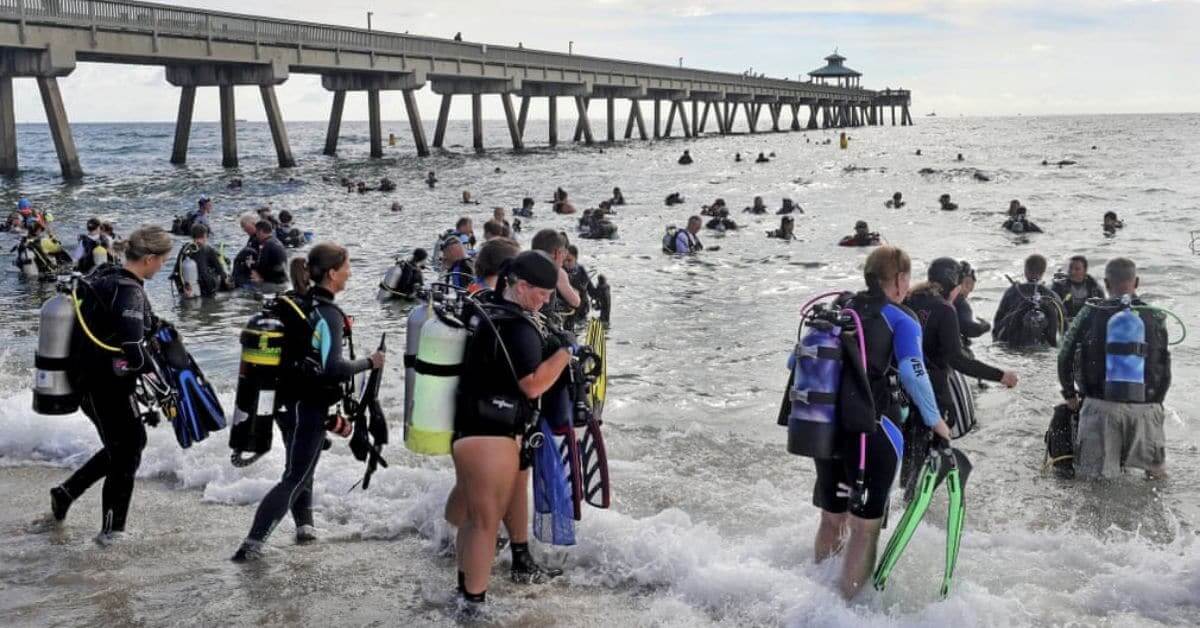 sensivel-mente.com - 633 mergulhadores batem record mundial de limpeza submarina