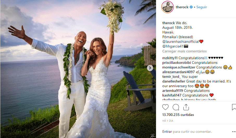 sensivel-mente.com - O famoso The Rock se casou em lugar paradis&iacute;aco neste domingo confira!
