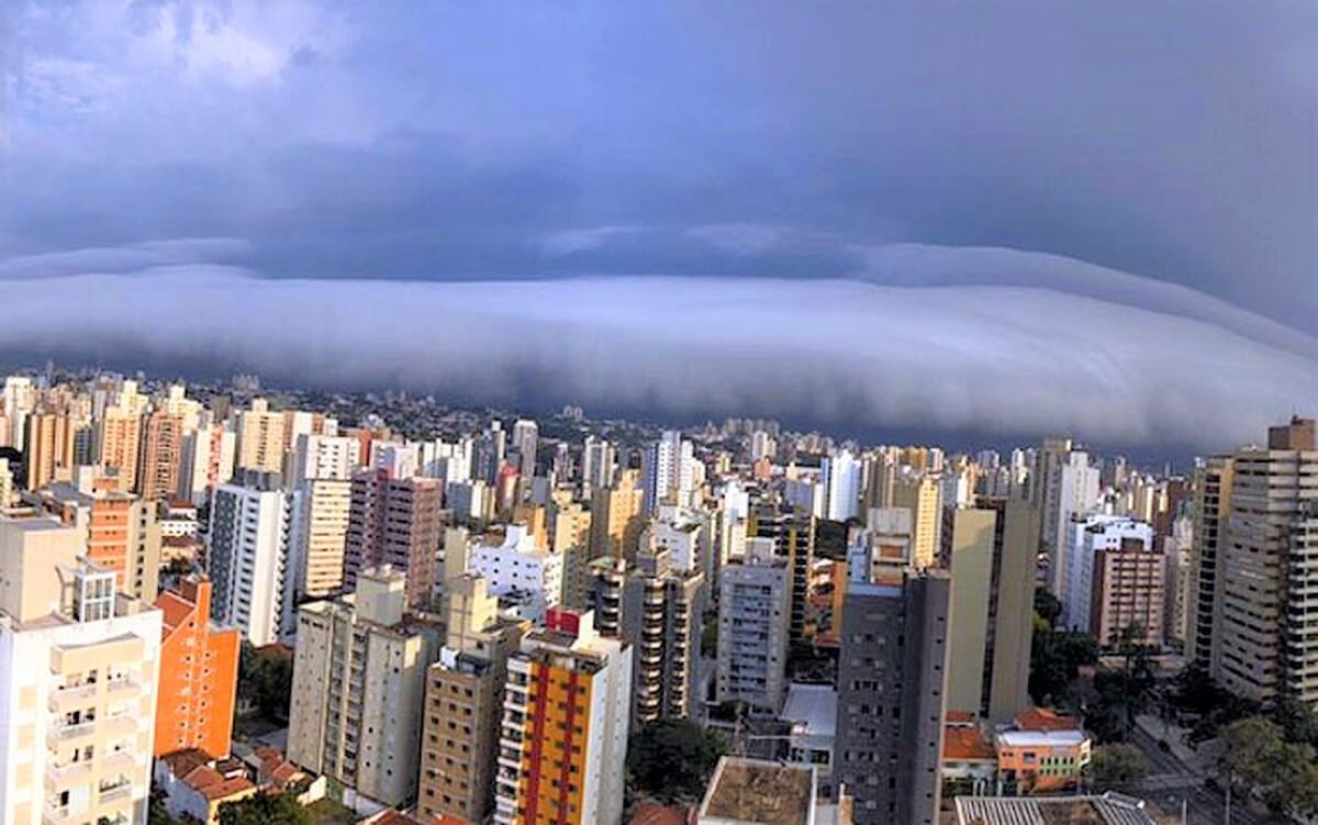 Nuvem em forma de rolo assusta moradores de Campinas – Veja as fotos e vídeo