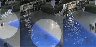Porteiro em ato heroico salva criança que se afogava em piscina de prédio