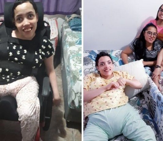 Mãe de quadrigêmeos com deficiência cuida deles sozinha e passa por muitas dificuldades