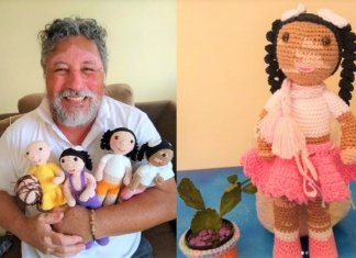 Vovô com vitiligo faz bonecas de crochê para que crianças se sintam bem com a aparência