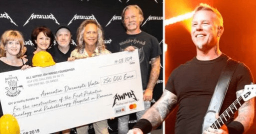 metallica e doações - Banda Metallica doou R$ 1 milhão para construção de hospital pediátrico de oncologia na Romênia