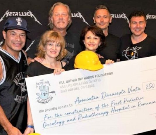 Banda Metallica doou R$ 1 milhão para construção de hospital pediátrico de oncologia na Romênia
