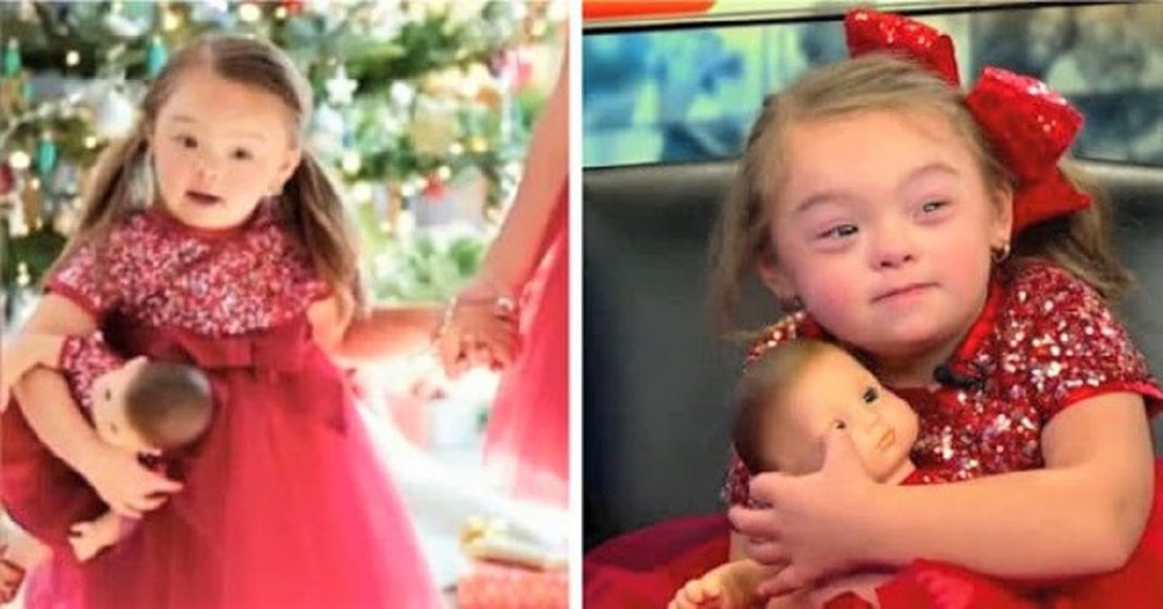 Menininha de 4 anos com síndrome de Down torna-se modelo de campanha de Natal