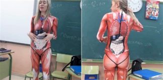 Professora viralizou nas redes sociais ao inovar na visualização da aula de anatomia