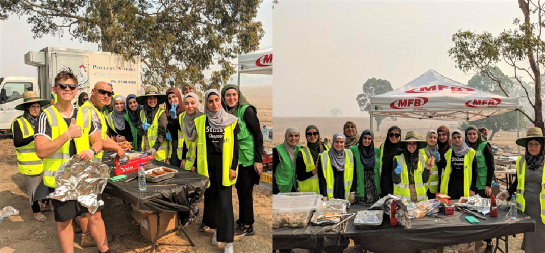 Comunidade muçulmana traz 5 caminhões de suprimentos e cozinha refeições para bombeiros exaustos na Austrália