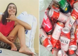 Uma adolescente recolhe latinhas para ajudar a pagar o tratamento da mãe: “única forma que eu achei”