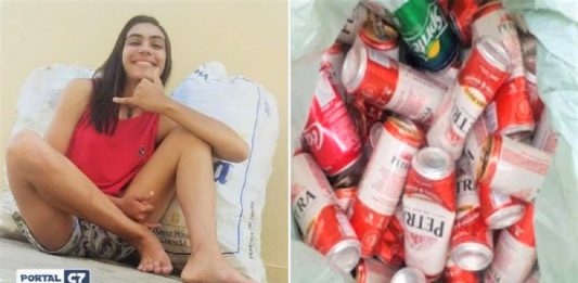 Uma adolescente recolhe latinhas para ajudar a pagar o tratamento da mãe: “única forma que eu achei”