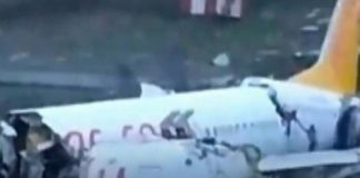 Avião com 183 passageiros partiu-se em três pedaços ao aterrissar em Istambul