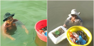 Mãe de 85 anos pesca o dia todo para comprar remédios para sua filha doente