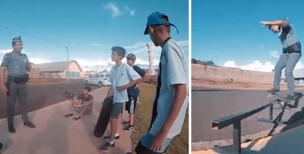 PM SKATISTA DA UM SHOW PARA ADOLESCENTES E VIRALIZA NA NET