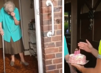 Vovó que morava sozinha recebeu uma surpresa dos coletores de lixo em seu 100º aniversário