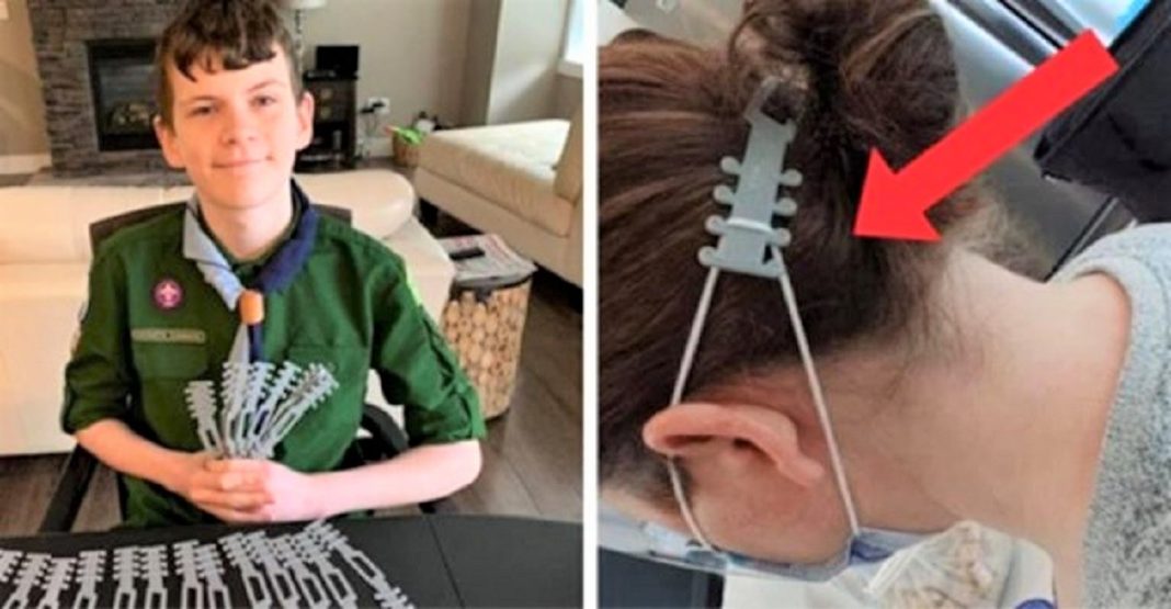 Garoto desenvolve acessório muito útil que protege as orelhas e diminui a dor de quem utiliza máscaras em hospitais