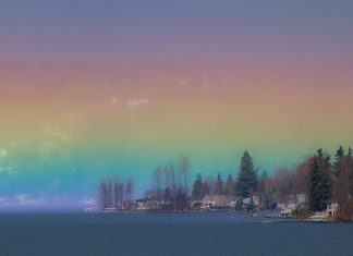 Fotógrafo captura uma foto única na vida de um ‘arco-íris horizontal’ que encheu o céu inteiro