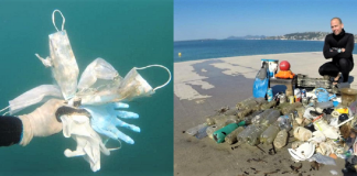 Brevemente no Mediterrâneo terá  mais máscaras e luvas do que águas-vivas: tristes imagens do fundo do mar da Riviera Francesa.