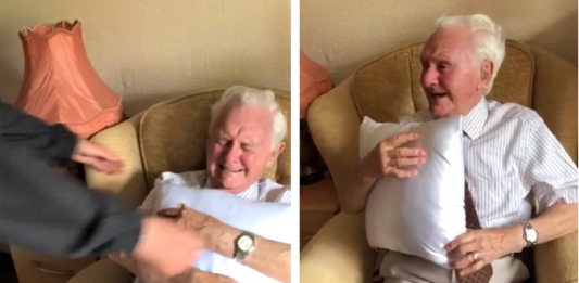 Idoso de 94 anos ganha um presente inesperado e viraliza na internet.