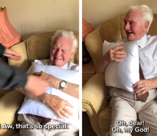 Idoso de 94 anos ganha um presente inesperado e viraliza na internet.