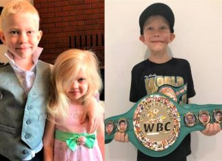 Menino que salvou sua irmã de ataque por um cachorro ganhou cinturão de campeão de boxe