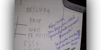 Bilhete de aluna na folha da lição comove professora e a internet