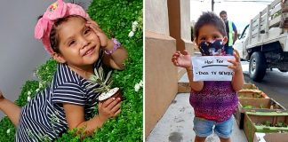 Uma menina de 3 anos vende plantas para pagar seu tratamento de leucemia. Cada venda é uma alegria