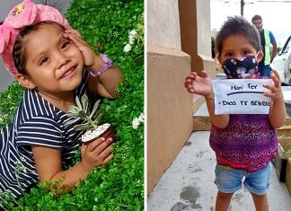 Uma menina de 3 anos vende plantas para pagar seu tratamento de leucemia. Cada venda é uma alegria
