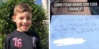 Menino risca um carro com sua bicicleta e deixa um bilhete comovente para o motorista