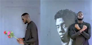 Com duas rosas, artista pintou o rosto de Chadwick Boseman e ficou de arrepiar: Vídeo