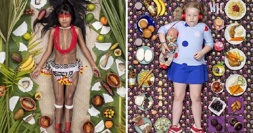10 fotos de crianças de vários países que demonstram o que comem em uma semana