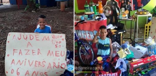 Veja vídeo emocionante : Depois de pedido emocionante em rodovia, garotinho ganha festa de aniversário!