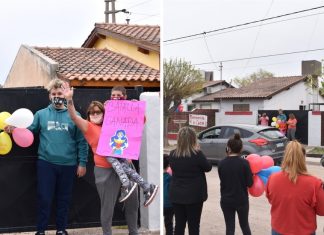 Uma menina de 9 anos vence o câncer na pandemia e após 200 transfusões de sangue. Comemorado na comunidade