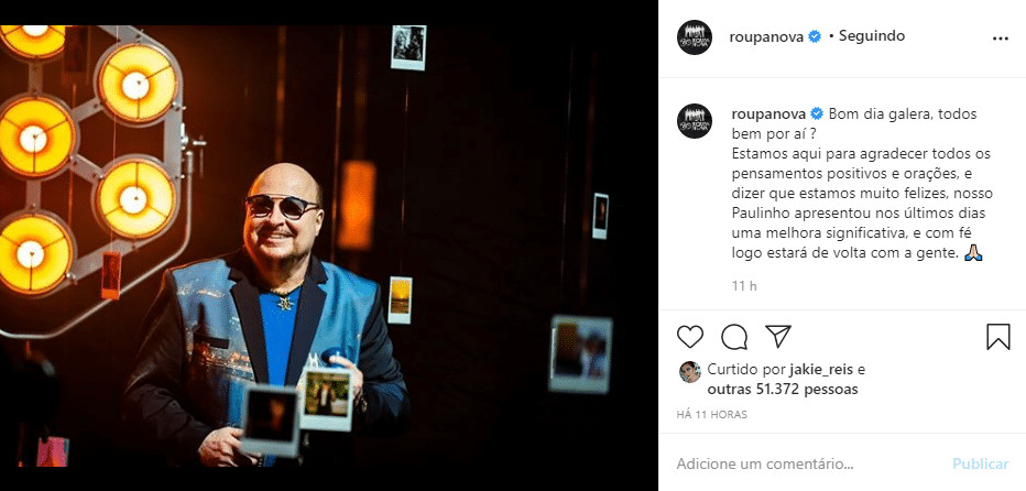 sensivel-mente.com - Paulinho o vocalista do Roupa Nova, tem melhora no quadro de sa&uacute;de ap&oacute;s interna&ccedil;&atilde;o com covid-19
