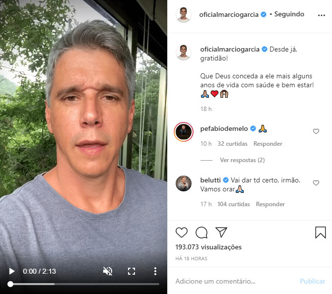 sensivel-mente.com - Marcio Garcia informa que pai est&aacute; internado em estado grave com Covid-19: &ldquo;Fiz pouco caso&rdquo;