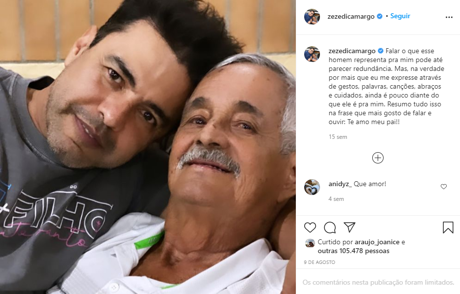 sensivel-mente.com - PAI DE ZEZÉ DI CAMARGO E LUCIANO MORRE AOS 83 ANOS.