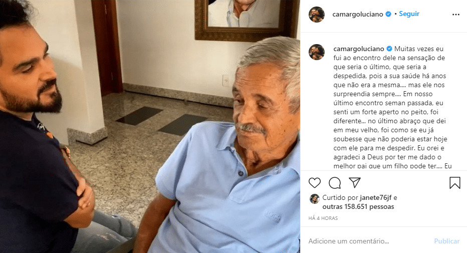 sensivel-mente.com - PAI DE ZEZ&Eacute; DI CAMARGO E LUCIANO MORRE AOS 83 ANOS.