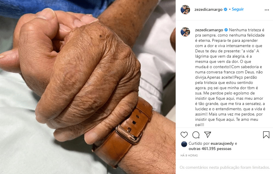 sensivel-mente.com - PAI DE ZEZ&Eacute; DI CAMARGO E LUCIANO MORRE AOS 83 ANOS.