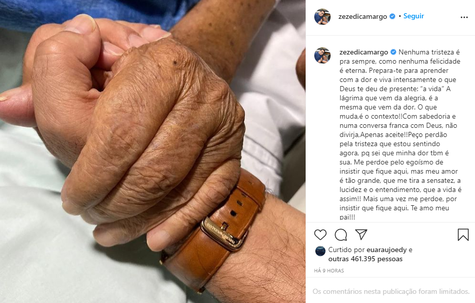 sensivel-mente.com - PAI DE ZEZÉ DI CAMARGO E LUCIANO MORRE AOS 83 ANOS.