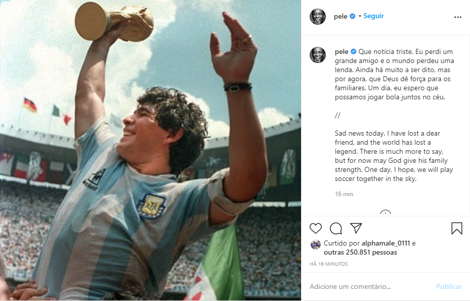 sensivel-mente.com - Morre Diego Maradona aos 60 anos, ele teve uma parada cardiorrespiratória