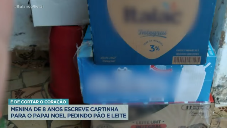 sensivel-mente.com - Menina de 9 anos escreveu uma carta para o Papai Noel pedindo “pão e leite” conheça a história