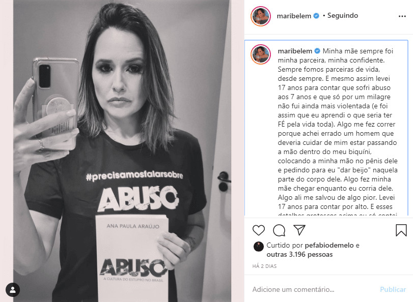 sensivel-mente.com - Filha de Faf&aacute; de Bel&eacute;m, Mariana fala de abuso que sofreu aos 7 anos e revelou para a m&atilde;e 33 anos ap&oacute;s