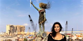 Artista libanesa cria escultura poderosa com as cinzas deixadas pela explosão em Beirute. Um tributo