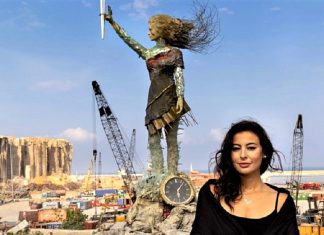 Artista libanesa cria escultura poderosa com as cinzas deixadas pela explosão em Beirute. Um tributo