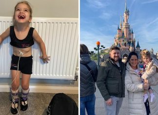 Milionário anônimo pagou a cirurgia de uma garota com paralisia e a mandou para a Disneylândia. Será capaz de andar