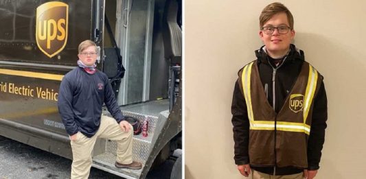 Jovem de 21 anos com síndrome de Down é contratado como entregador. Você pode finalmente se tornar independente