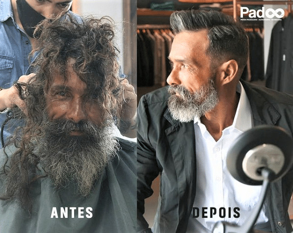 sensivel-mente.com - Morador de rua que teve um &ldquo;banho de loja&rdquo; fazia 10 anos que a fam&iacute;lia o procurava, sua irm&atilde; o reconheceu nas redes sociais