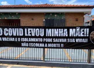 Após perder mãe para a Covid-19, luciano Roma faz faixa em defesa da vacina: ‘Não escolha a morte’