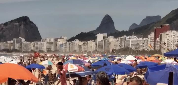 sensivel-mente.com - Mesmo com forte risco de cont&aacute;gio, praias do Rio de Janeiro lotam neste domingo (24).