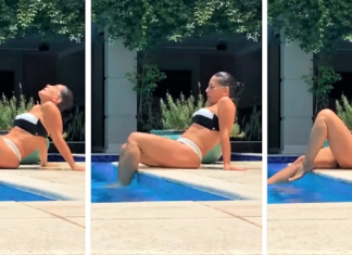 Glória Pires, aos seus 57 anos toma banho na piscina e a sua boa forma encanta os fãs: “Perfeita”